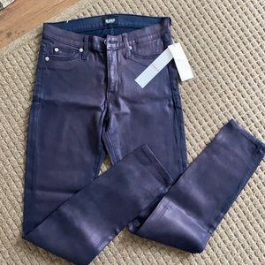 Hudson Jeans Nico Sz 28 Purple Wax Skinny Jean NWT